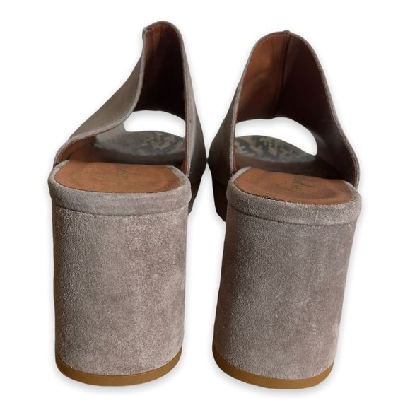 Free people peep toe block heel taupe suede pri t. Mike’s - Picture 12 of 14